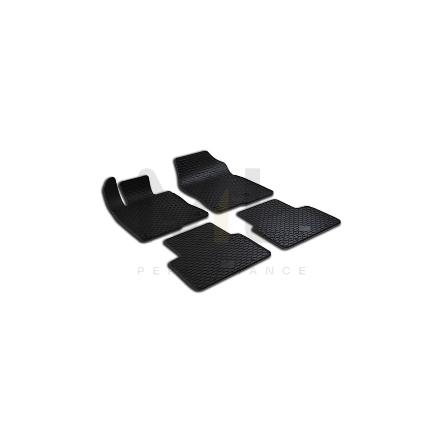 WALSER 50823 Floor mat set for HONDA Civic X Hatchback (FC,FK) Elastomer, Front and Rear, Quantity: 4, Black
