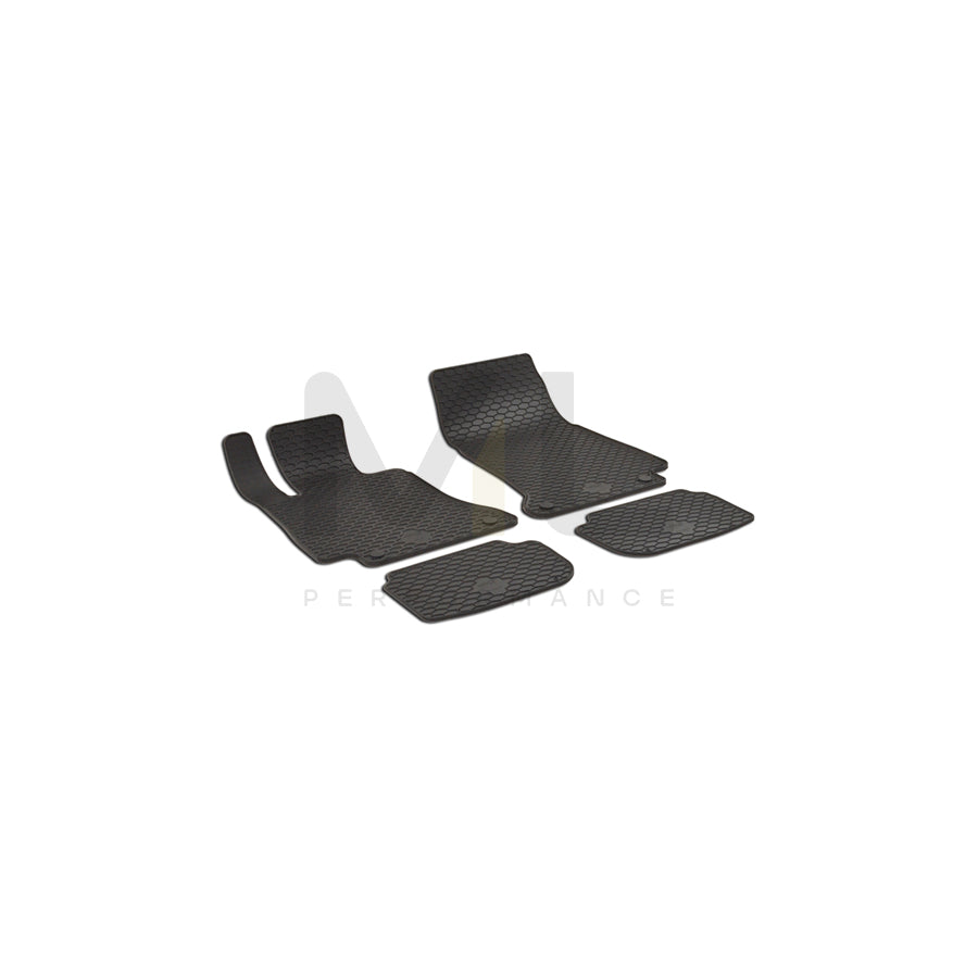 WALSER 50829 Floor mat set suitable for MERCEDES-BENZ E-Class Coupe (C238) Elastomer, Front and Rear, Quantity: 4, Black