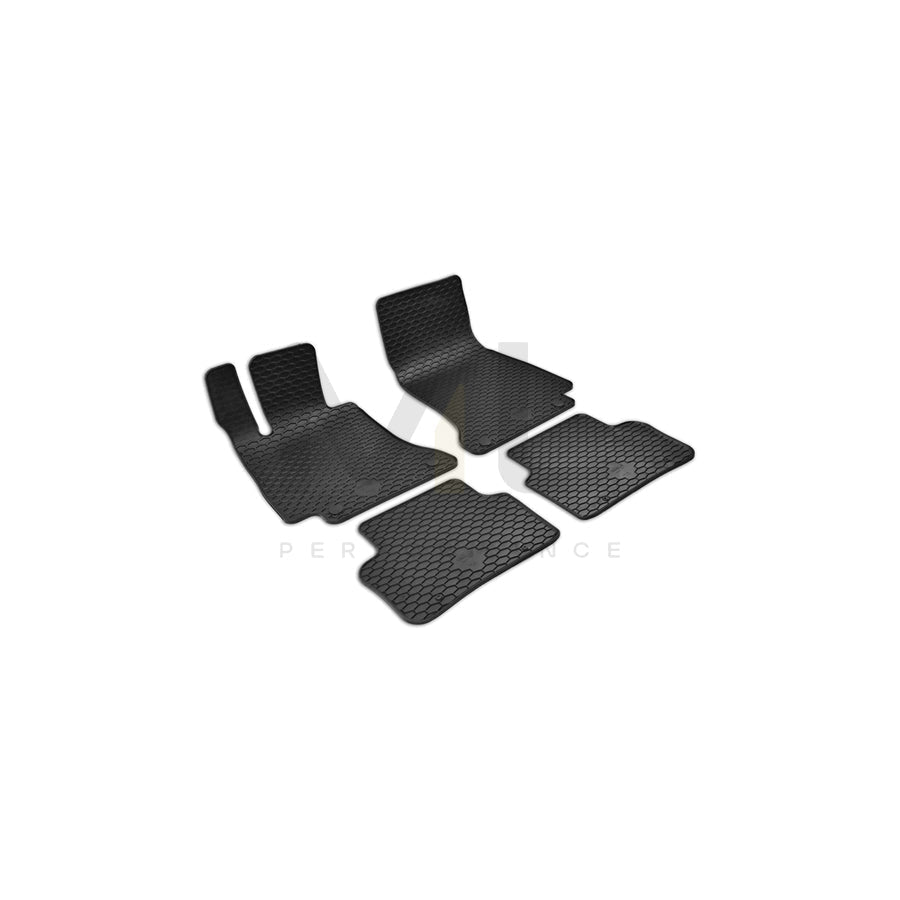 WALSER 50834 Floor mat set suitable for MERCEDES-BENZ CLS (C257) Elastomer, Front and Rear, Quantity: 4, Black