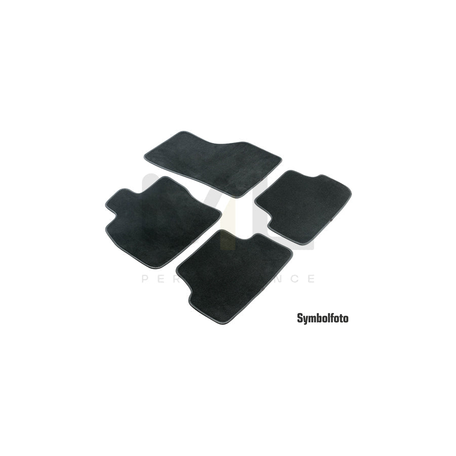 WALSER 80421 Floor mat set for BMW 3 Coupe (E92) Textile, Front and Rear, Quantity: 4, Black
