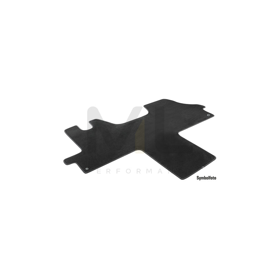 WALSER 80496 Floor mat set for CITROﾃ起 C8 Textile, Front, Quantity: 1, Black