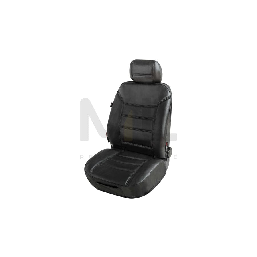 WALSER Billy 19635 Car seat cover Black, Leather, Front