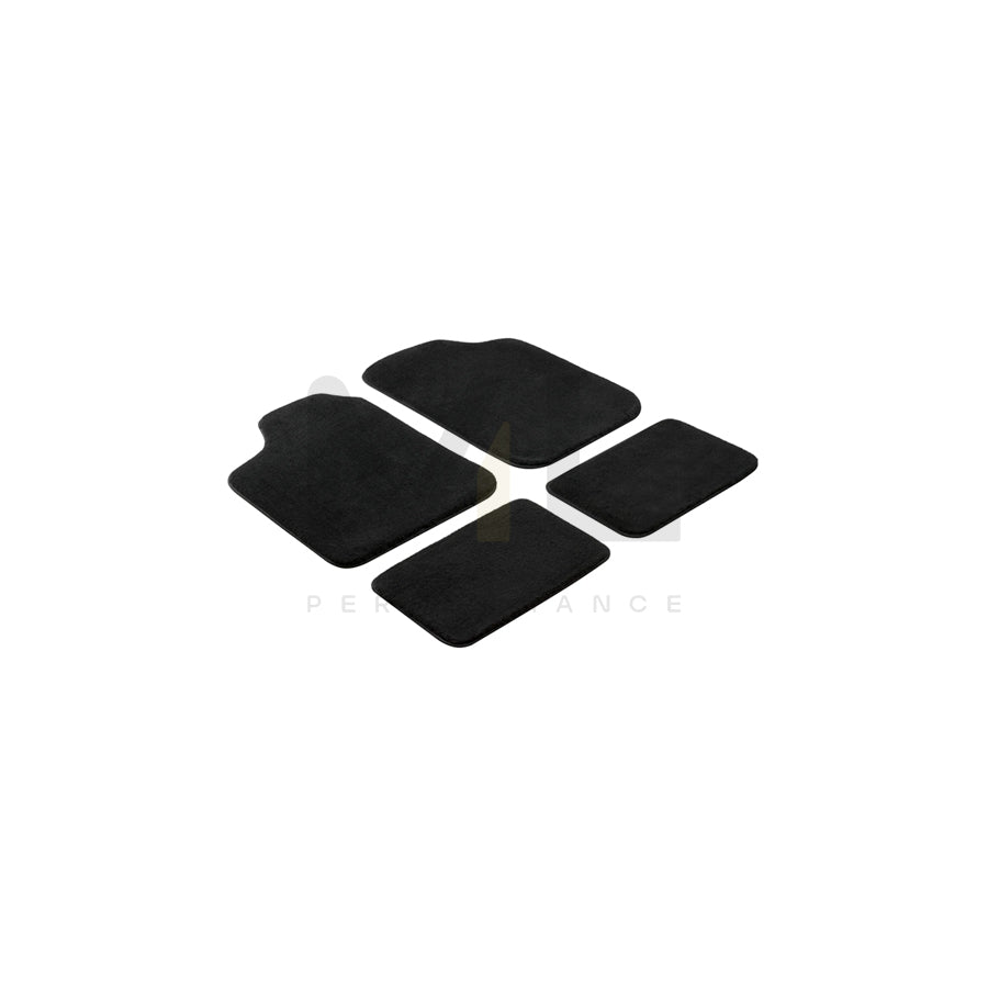 WALSER Elegance 14738 Floor mat set Polyester, Front and Rear, Black