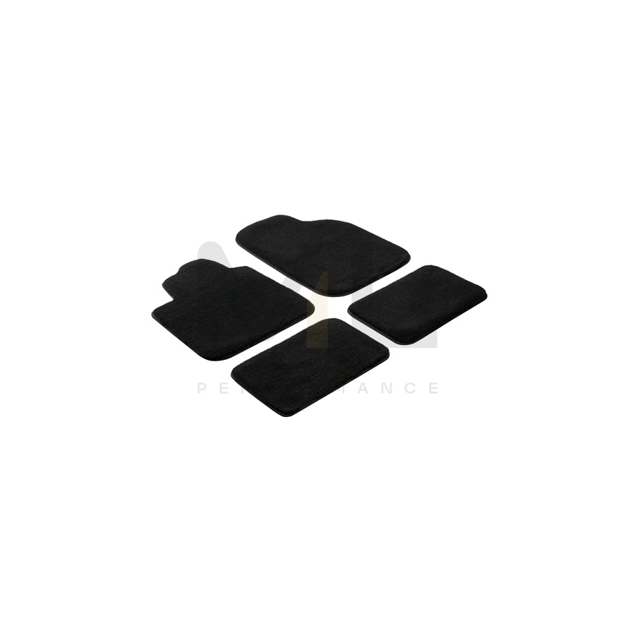 WALSER Elegance 14739 Floor mat set Polyester, Front and Rear, Anthracite/Black