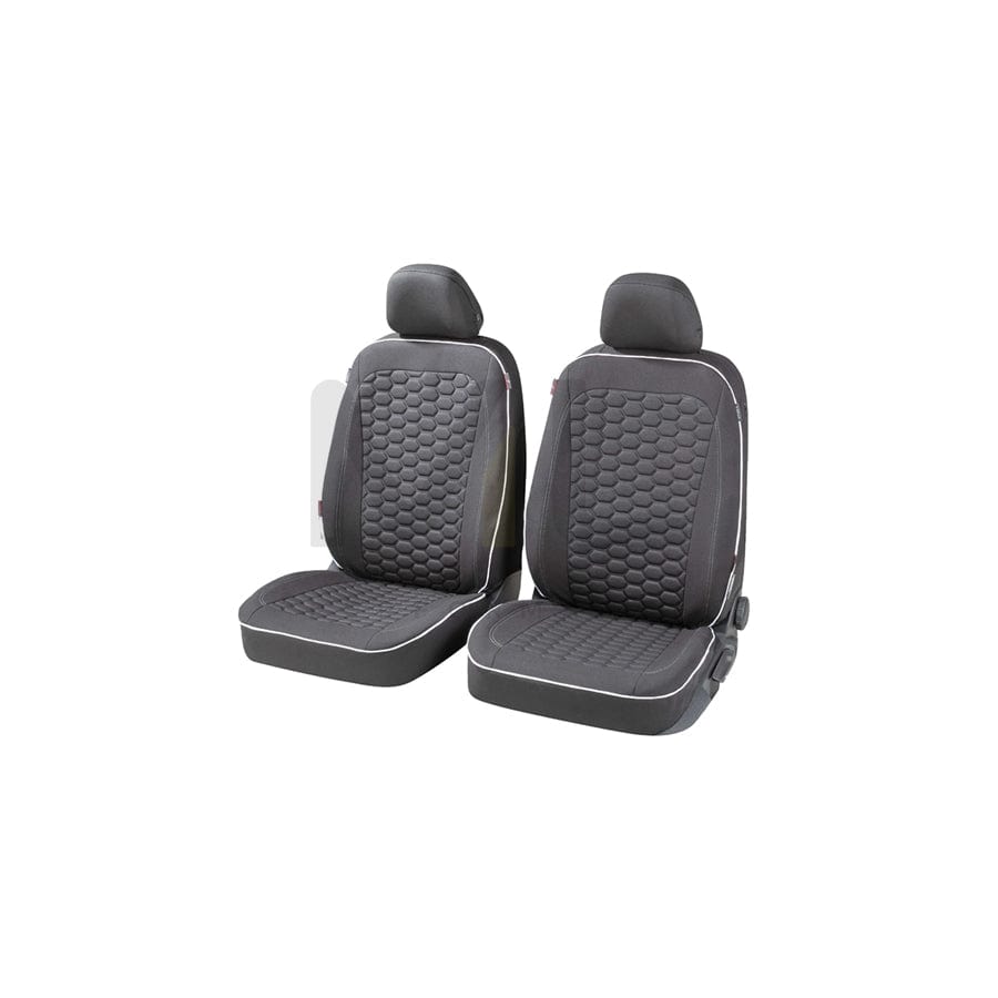 WALSER Kendal , ZIPP IT Premium 11863 Car seat cover Black, White, Polyester, Front