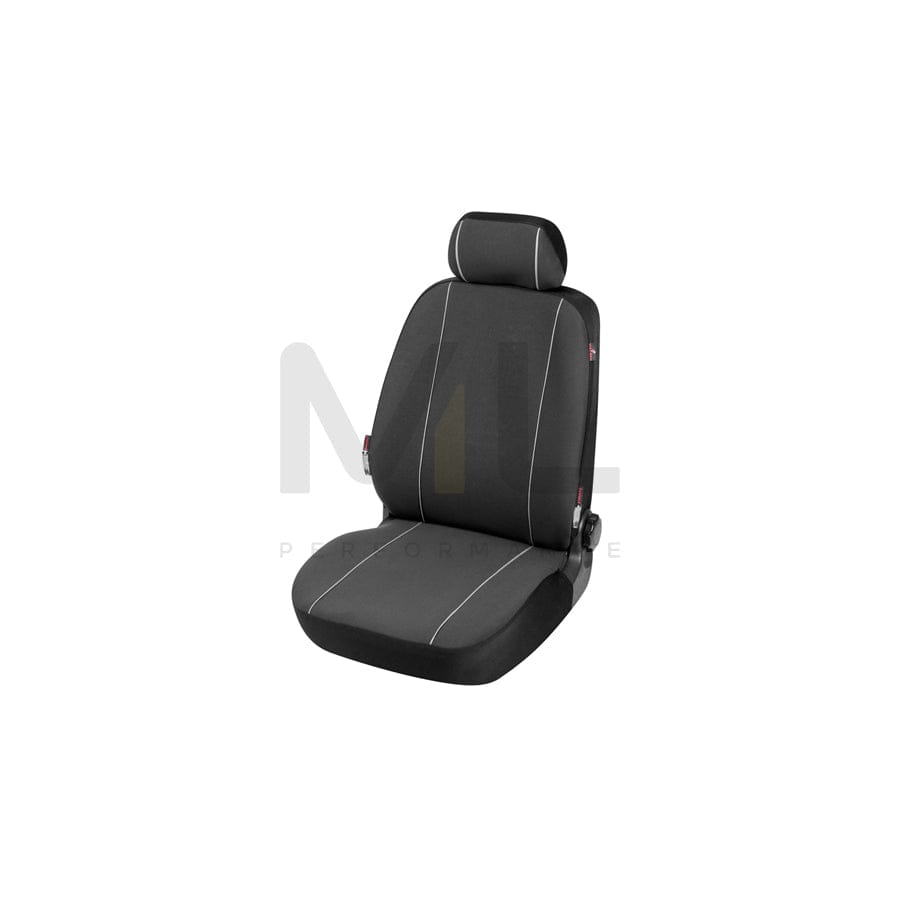 WALSER Modulo 13555 Car seat cover Black/White, Polyester, Front