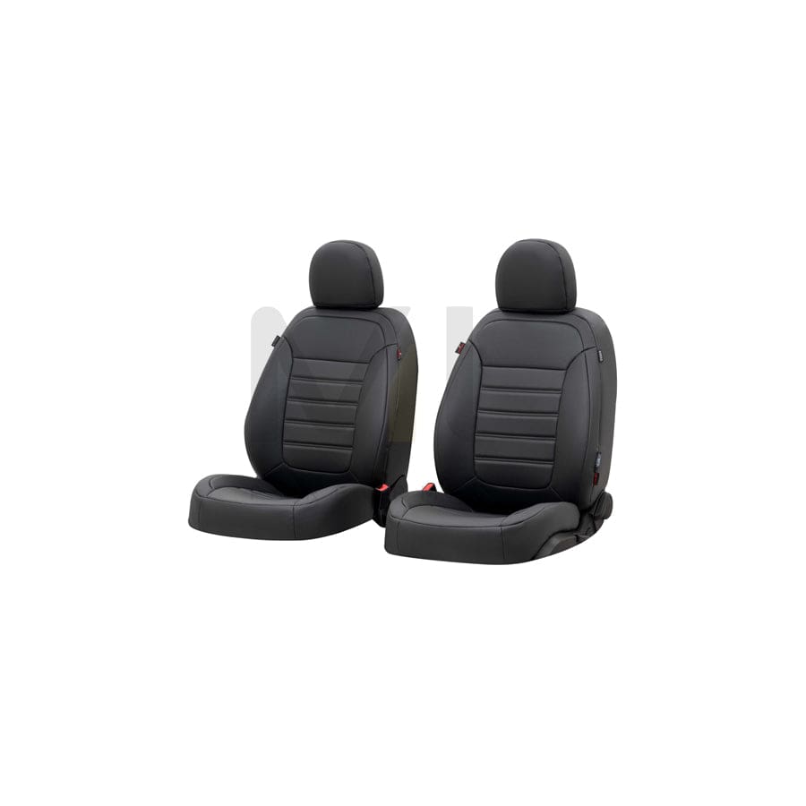 WALSER Robusto 39007 Car seat cover Black, PVC, Synthetic leather, Front