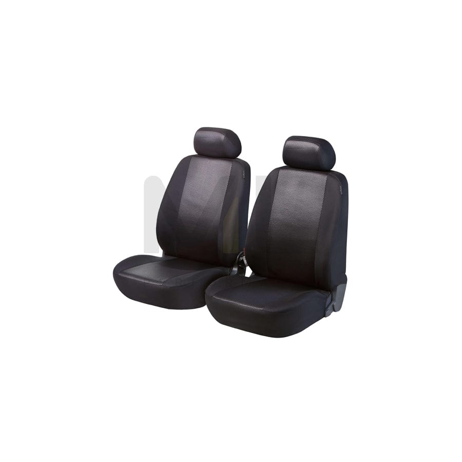 WALSER Shiny 11970 Car seat cover Black, Polyester, Front