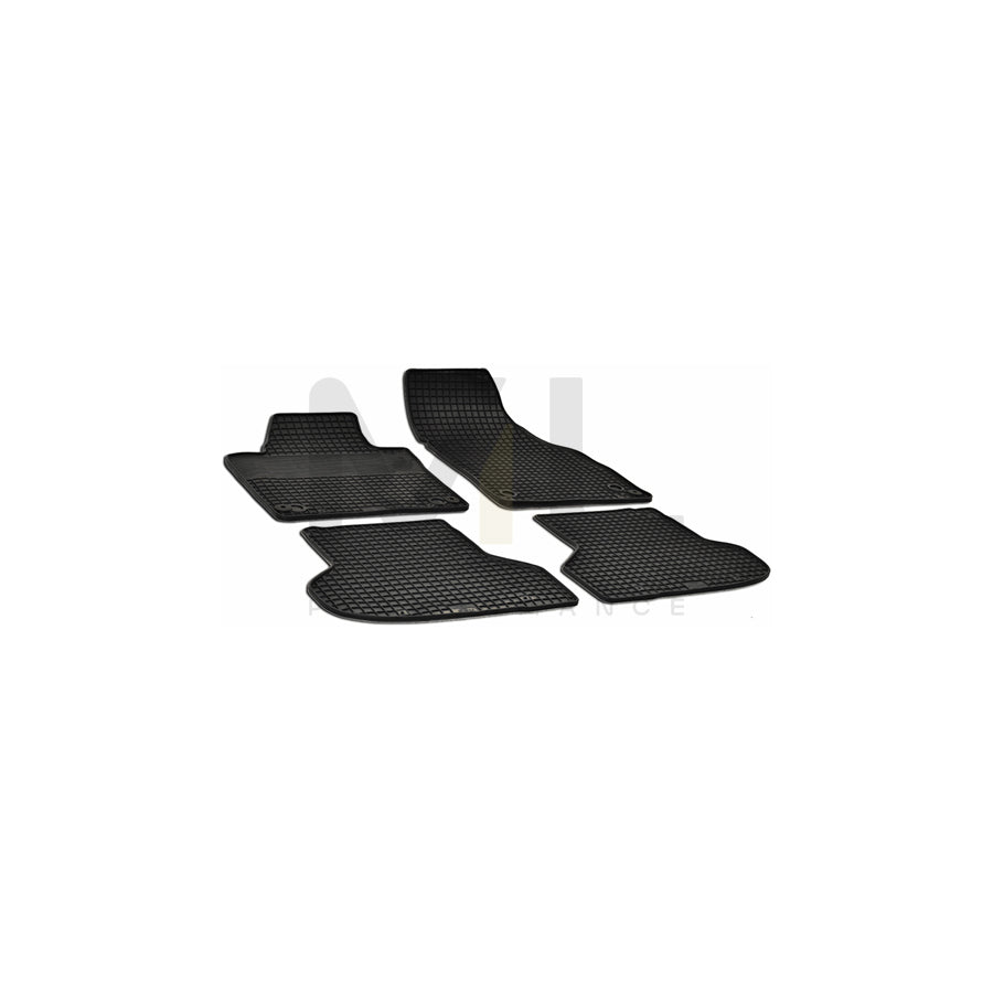 WALSER Tailored 50306 Floor mat set for AUDI A3 Elastomer, Front and Rear, Quantity: 4, Black