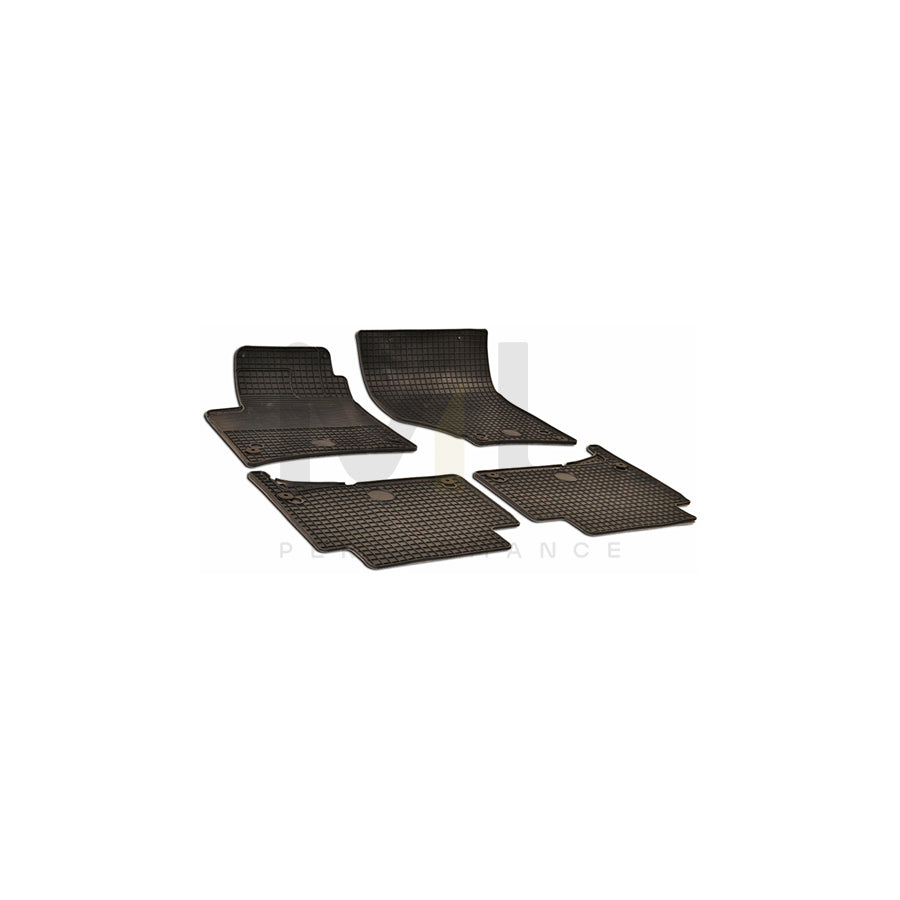 WALSER Tailored 50316 Floor mat set for AUDI Q7 Elastomer, Front and Rear, Quantity: 4, Black