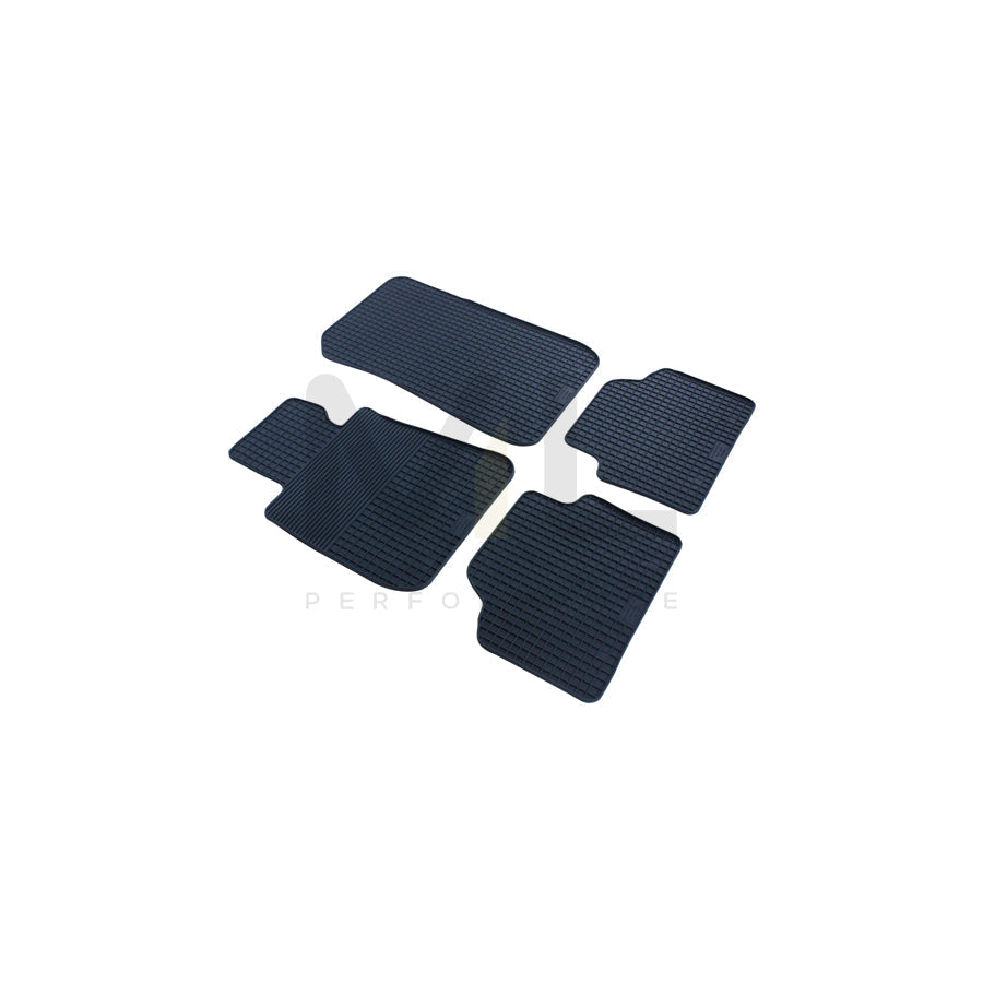 WALSER Tailored 50325 Floor mat set for BMW 3 Saloon (E90) Elastomer, Front and Rear, Quantity: 4, Black