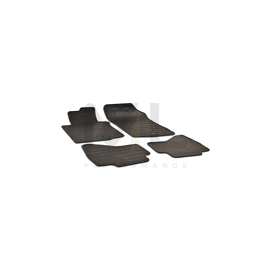 WALSER Tailored 50328 Floor mat set Elastomer, Front and Rear, Quantity: 4, Black