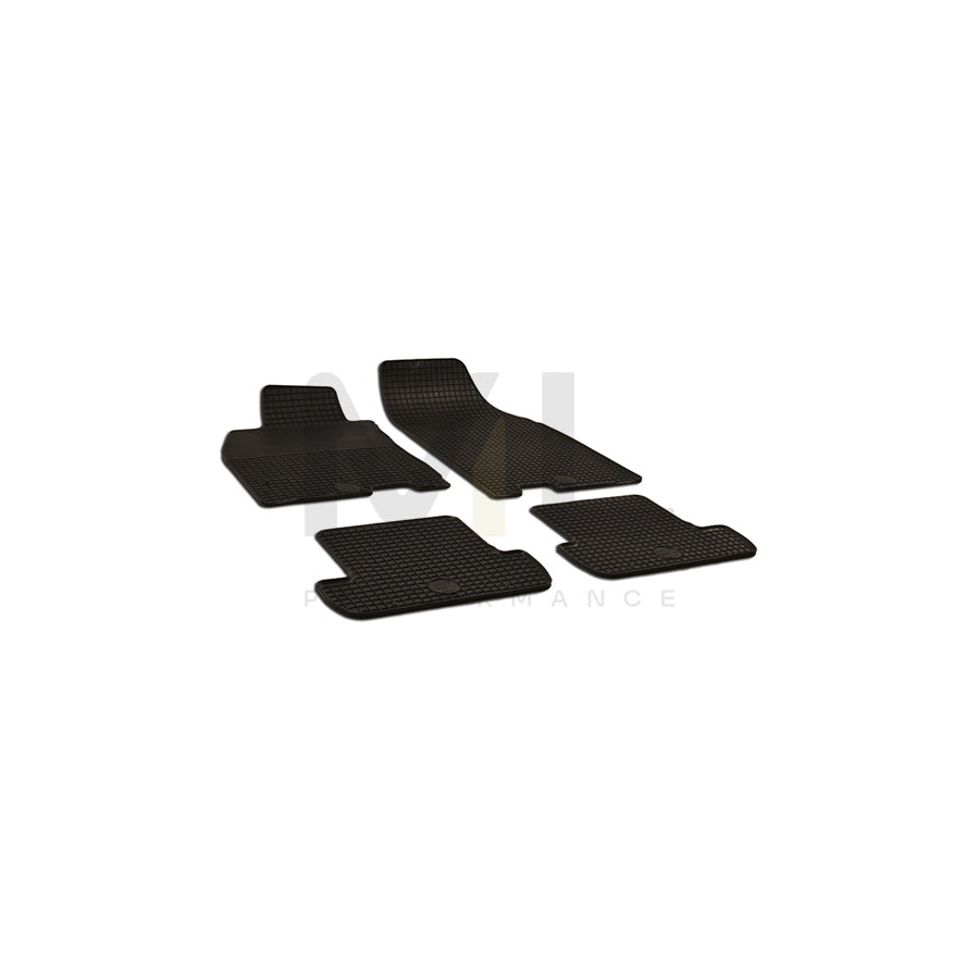 WALSER Tailored 50405 Floor mat set for RENAULT MEGANE Elastomer, Front and Rear, Quantity: 4, Black