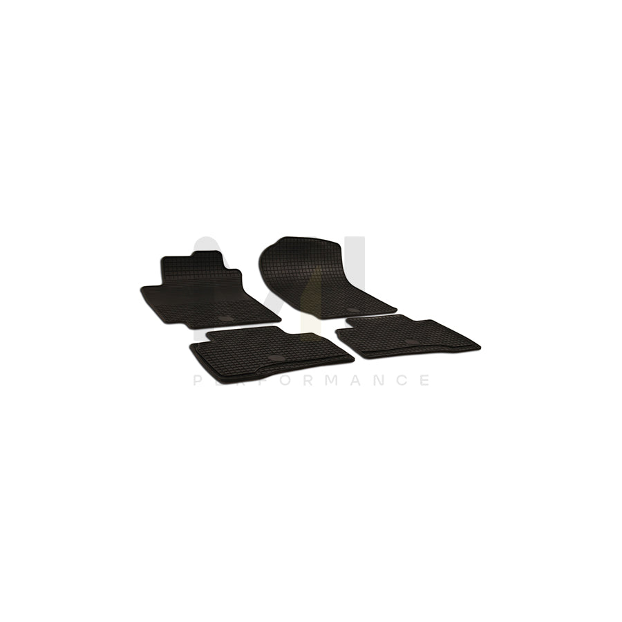 WALSER Tailored 50411 Floor mat set Elastomer, Front and Rear, Quantity: 4, Black