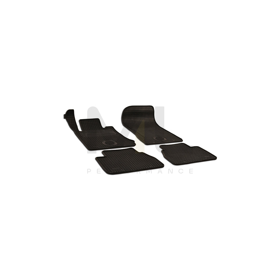 WALSER Tailored 50466 Floor mat set suitable for MERCEDES-BENZ E-Class Saloon (W211) Elastomer, Front and Rear, Quantity: 4, Black