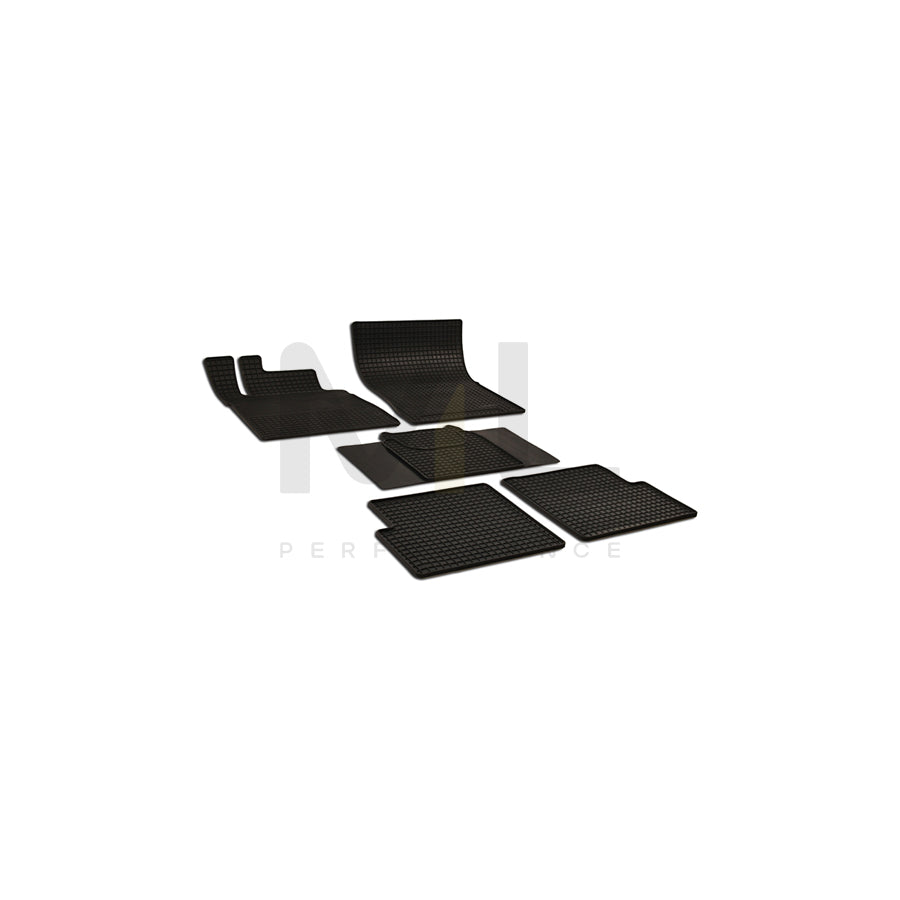 WALSER Tailored 50468 Floor mat set suitable for MERCEDES-BENZ G-Class Elastomer, Front and Rear, Quantity: 5, Black