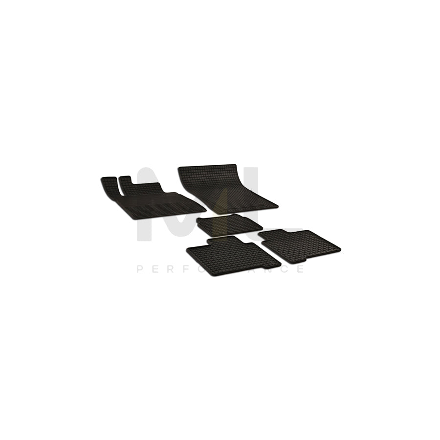 WALSER Tailored 50469 Floor mat set suitable for MERCEDES-BENZ G-Class Elastomer, Front and Rear, Quantity: 5, Black
