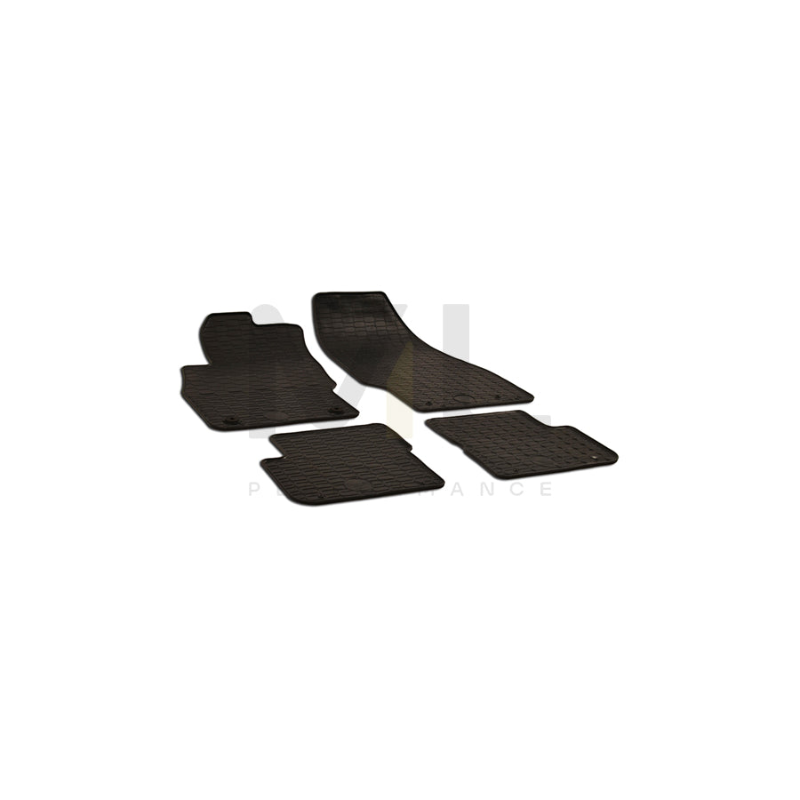 WALSER Tailored 50479 Floor mat set Elastomer, Front and Rear, Quantity: 4, Black