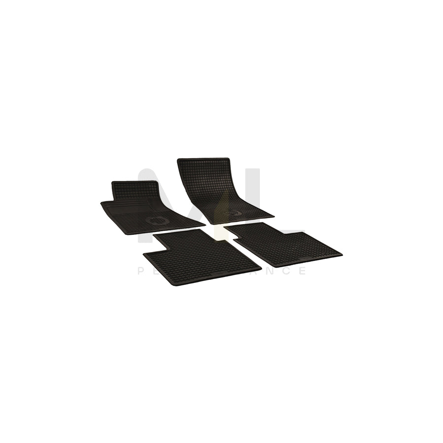WALSER Tailored 50487 Floor mat set for OPEL OMEGA Elastomer, Front and Rear, Quantity: 4, Black