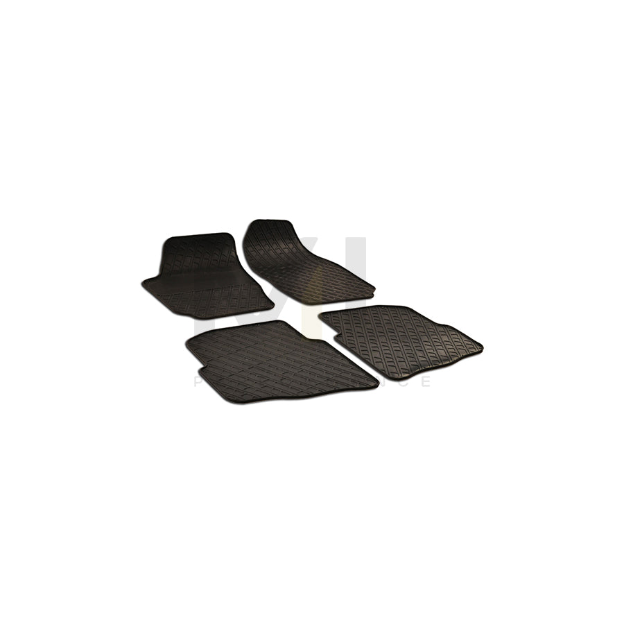 WALSER Tailored 50493 Floor mat set for SKODA FABIA Elastomer, Front and Rear, Quantity: 4, Black