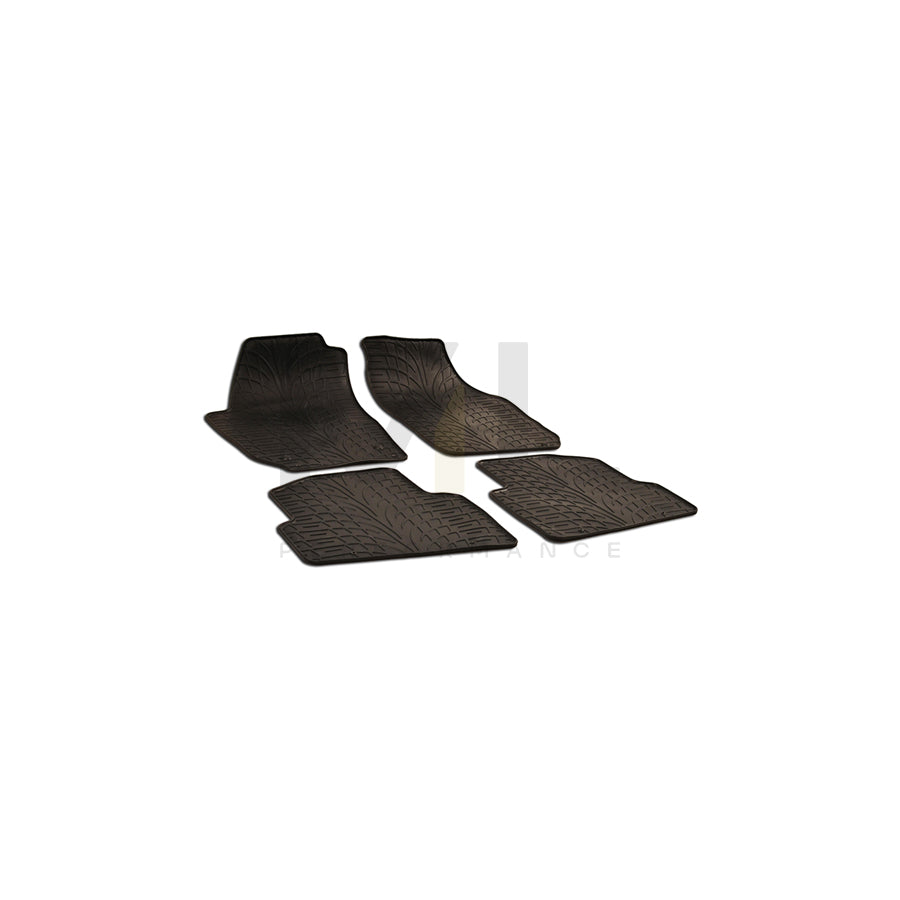 WALSER Tailored 50496 Floor mat set for SKODA Fabia II Combi (545) Elastomer, Front and Rear, Quantity: 4, Black