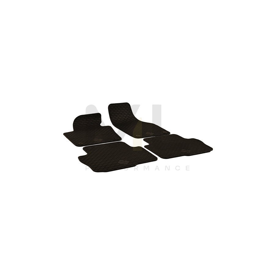 WALSER Tailored 50599 Floor mat set Elastomer, Front and Rear, Quantity: 4, Black