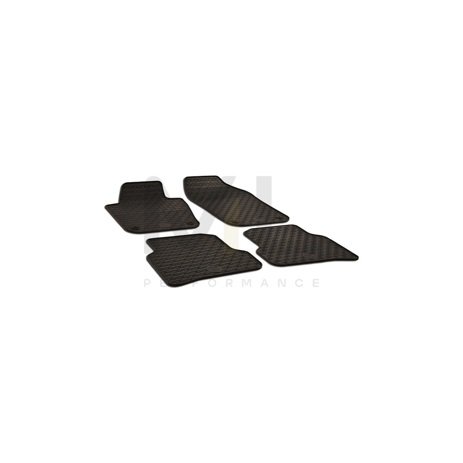 WALSER Tailored 50601 Floor mat set for SEAT IBIZA Elastomer, Front and Rear, Quantity: 4, Black