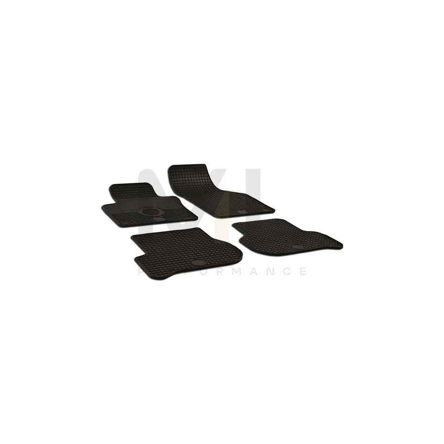 WALSER Tailored 50602 Floor mat set Elastomer, Front and Rear, Quantity: 4, Black