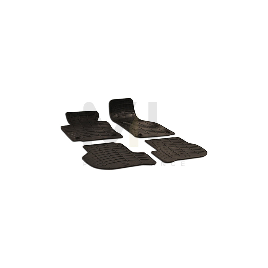 WALSER Tailored 50615 Floor mat set Elastomer, Front and Rear, Quantity: 4, Black