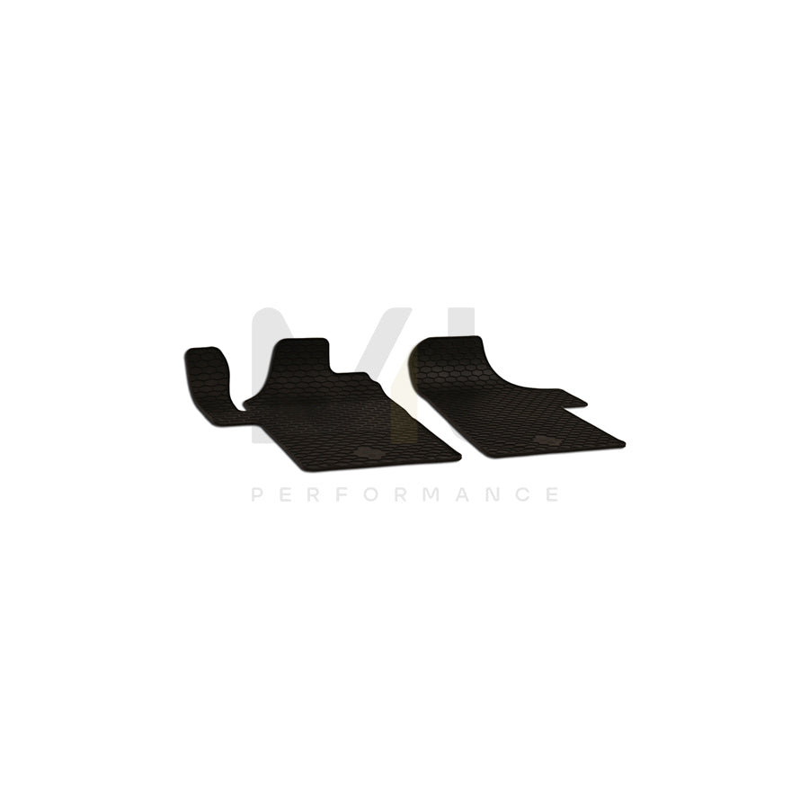 WALSER Tailored 50622 Floor mat set Elastomer, Front, Quantity: 2, Black