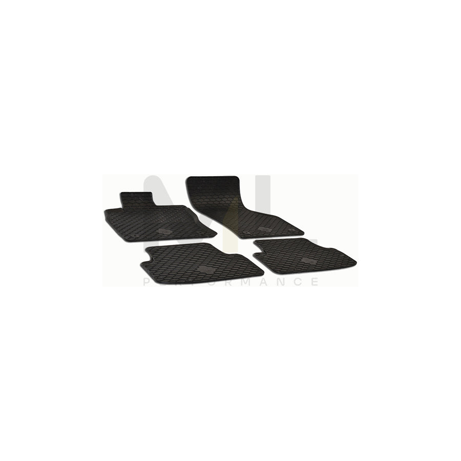 WALSER Tailored 50655 Floor mat set Elastomer, Front and Rear, Quantity: 4, Black