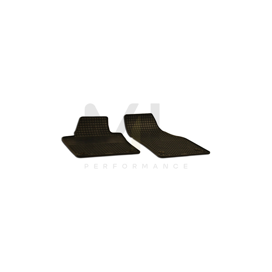 WALSER Tailored 50659 Floor mat set for VW CADDY Elastomer, Front, Quantity: 2, Black