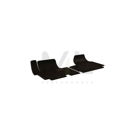 WALSER Tailored 50681 Floor mat set Elastomer, Front, Quantity: 2, Black