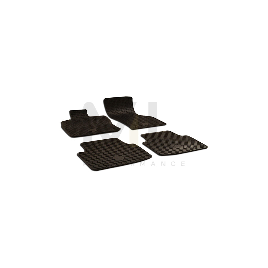 WALSER Tailored 50685 Floor mat set for SKODA OCTAVIA Elastomer, Front and Rear, Quantity: 4, Black