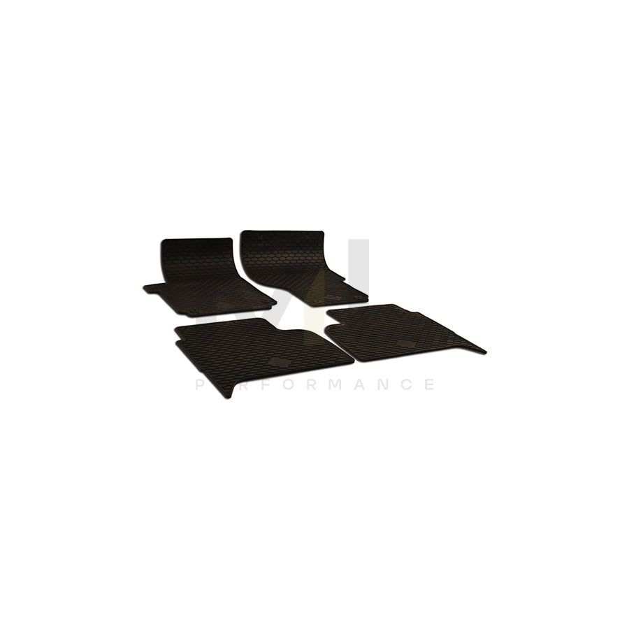 WALSER Tailored 50728 Floor mat set for VW Amarok Pickup (2HA, 2HB, S1B, S6B, S7A, S7B) Elastomer, Front and Rear, Quantity: 4, Black