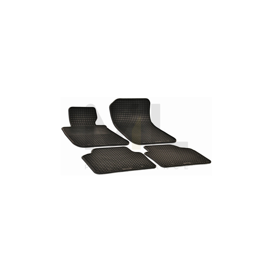 WALSER Tailored 50749 Floor mat set for BMW 3 Saloon (E90) Elastomer, Front and Rear, Quantity: 4, Black