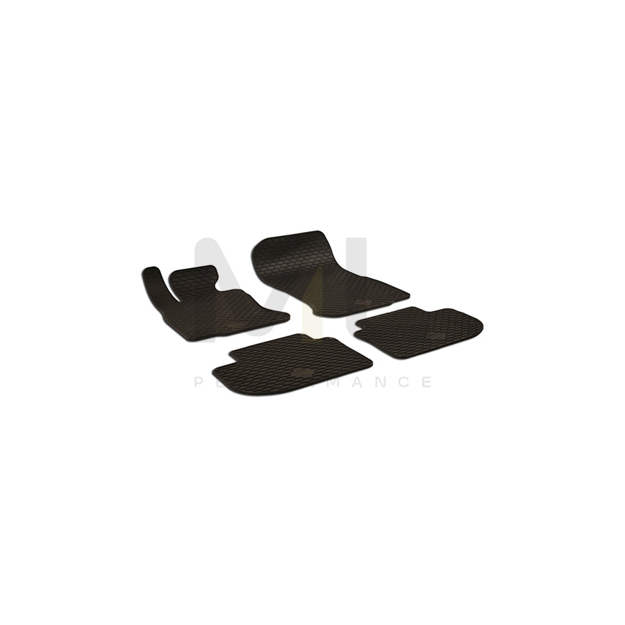 WALSER Tailored 50752 Floor mat set for BMW 6 Gran Coupe (F06) Elastomer, Front and Rear, Quantity: 4, Black
