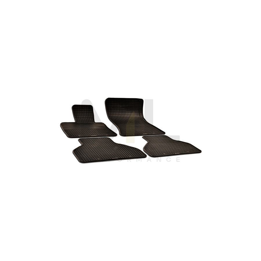 WALSER Tailored 50754 Floor mat set Elastomer, Front and Rear, Quantity: 4, Black