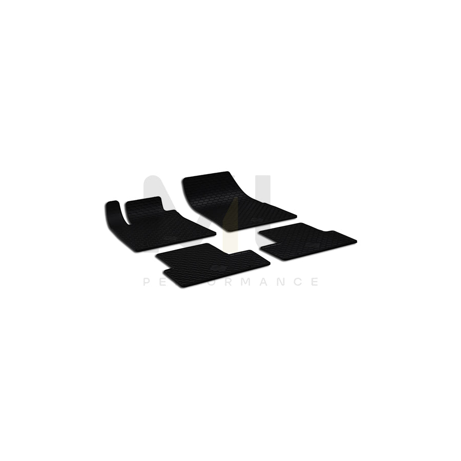 WALSER Tailored 50792 Floor mat set for RENAULT MEGANE Elastomer, Front and Rear, Quantity: 4, Black