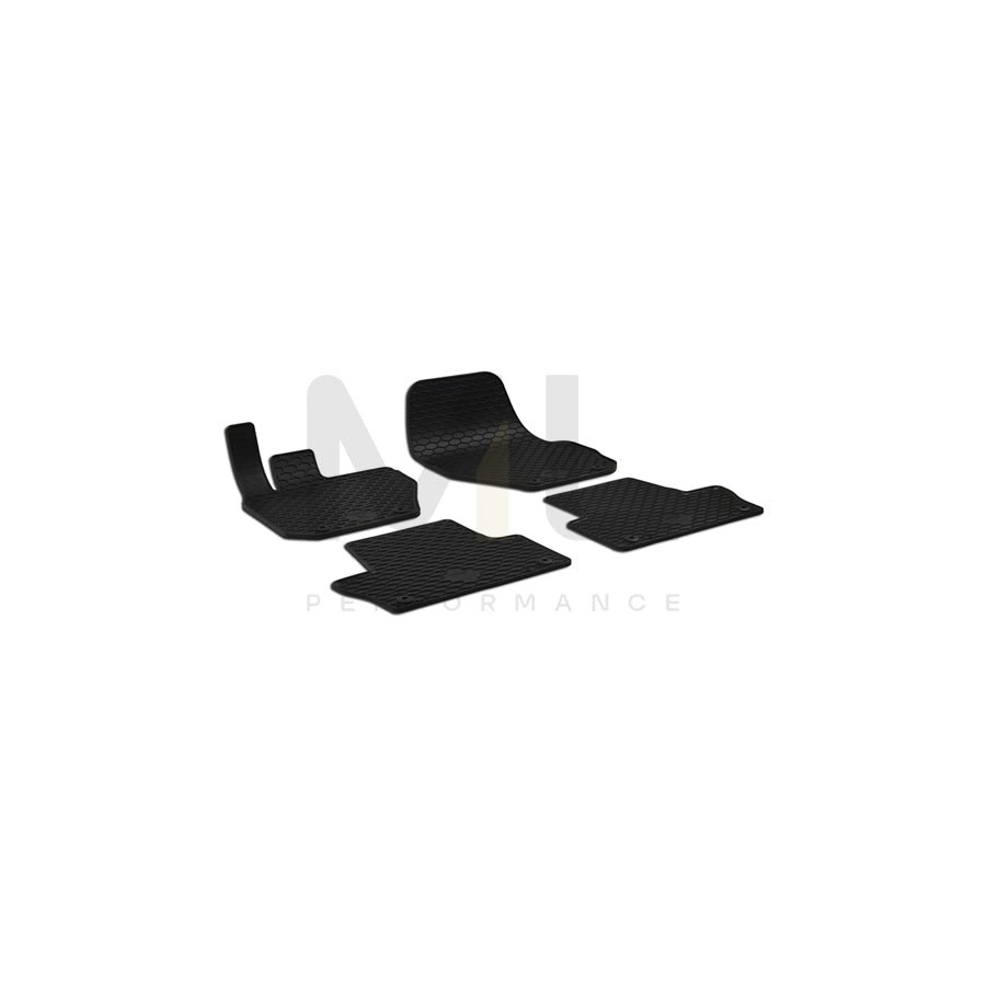 WALSER Tailored 50805 Floor mat set for VOLVO XC60 Elastomer, Front and Rear, Quantity: 4, Black