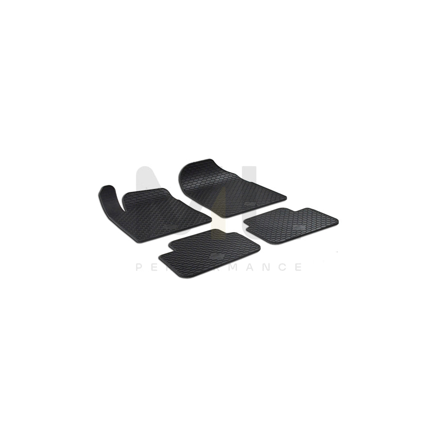 WALSER Tailored 50813 Floor mat set for HYUNDAI i30 Elastomer, Front and Rear, Quantity: 4, Black