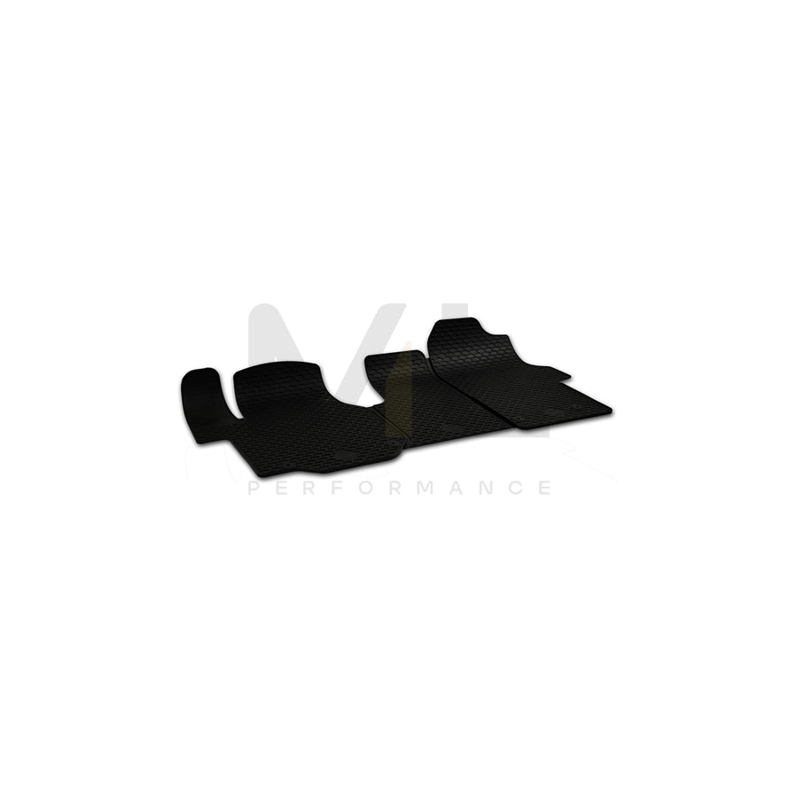 WALSER Tailored 50821 Floor mat set for VW CRAFTER Elastomer, Front, Quantity: 3, Black