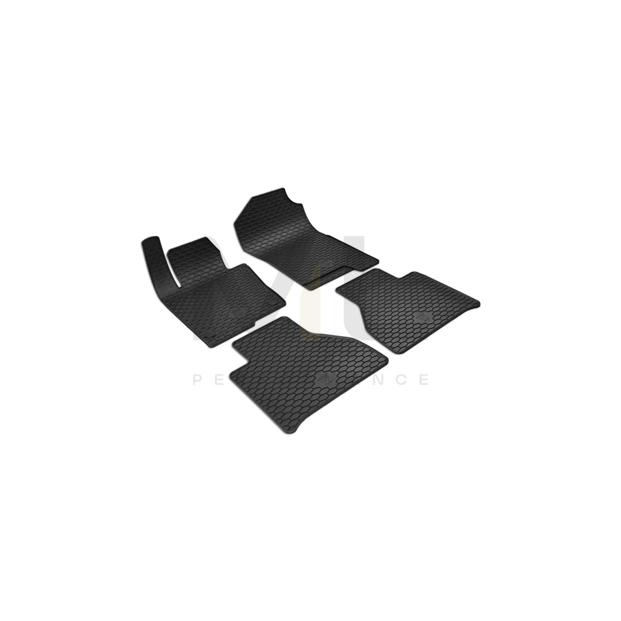WALSER Tailored 50835 Floor mat set suitable for MERCEDES-BENZ X-Class (470) Elastomer, Front and Rear, Quantity: 4, Black