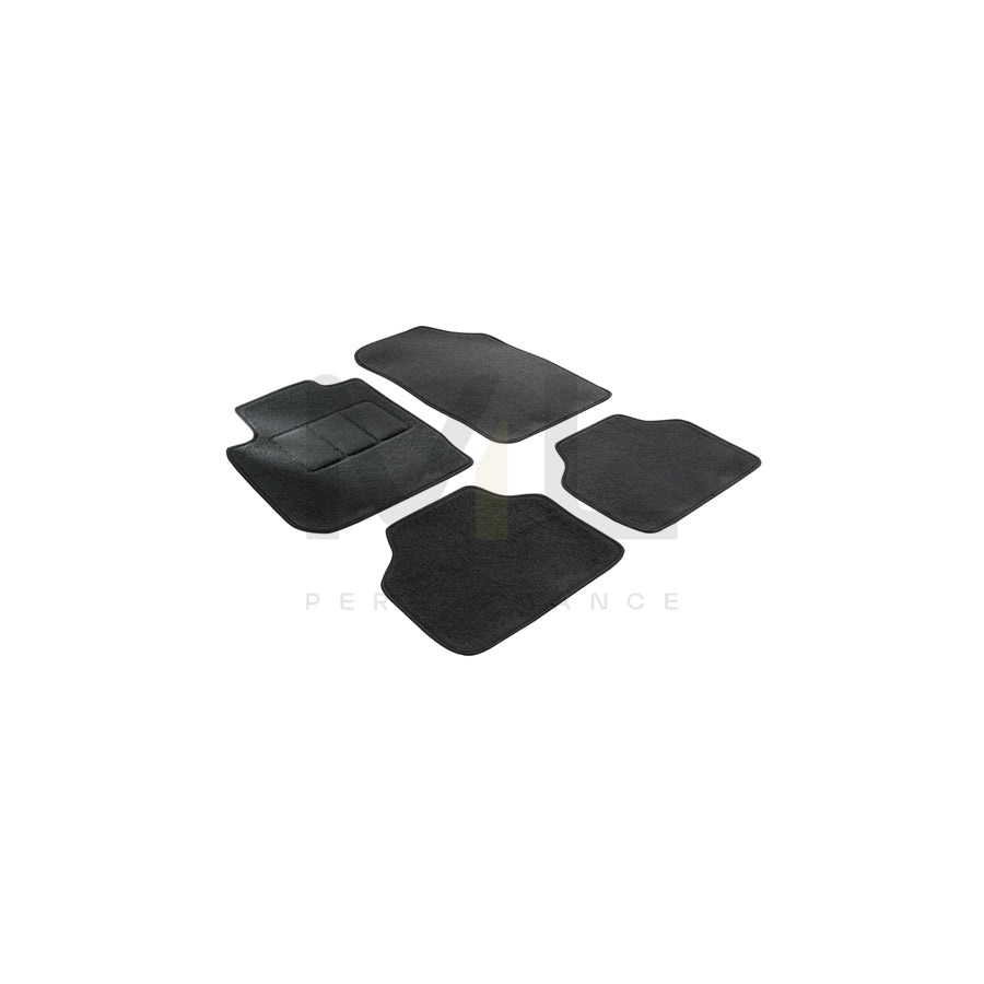 WALSER Tailored, Ford 14602 Floor mat set Textile, Front and Rear, Quantity: 4, Black