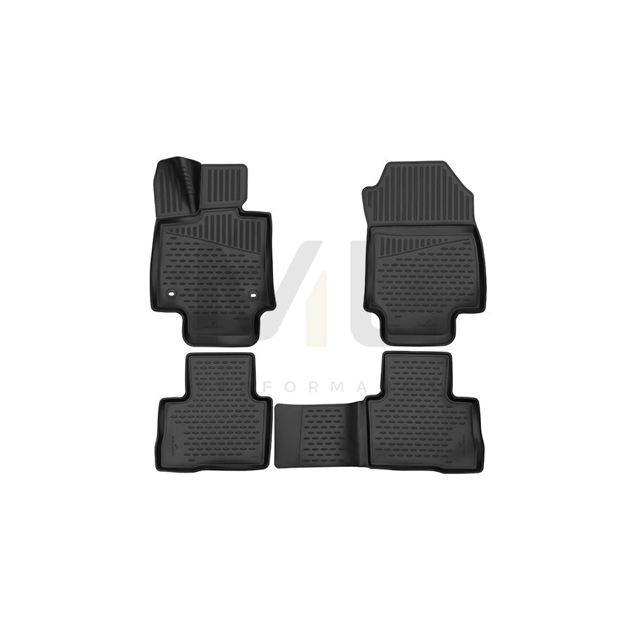 WALSER Tailored, XTR 75129 Floor mat set Elastomer, Front and Rear