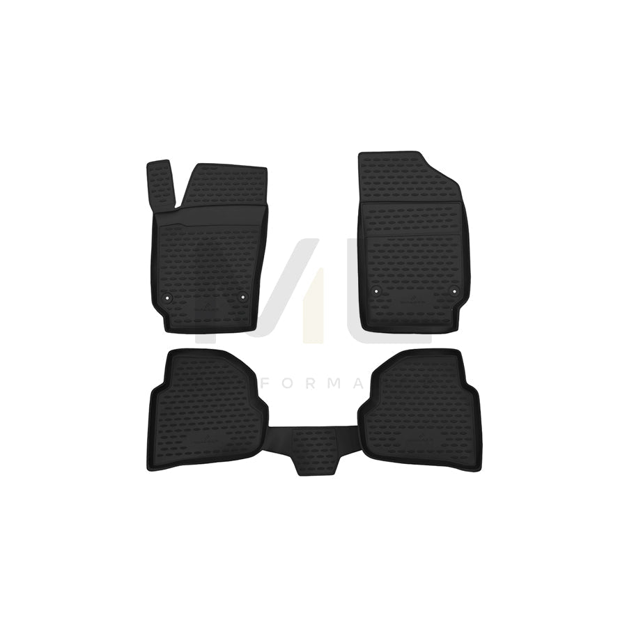 WALSER Tailored, XTR 75132 Floor mat set Elastomer, Front and Rear