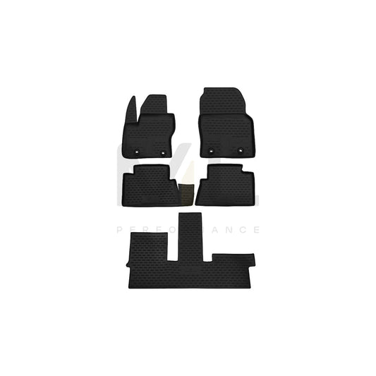 WALSER Tailored, XTR 75140 Floor mat set Elastomer, Centre, Front and Rear