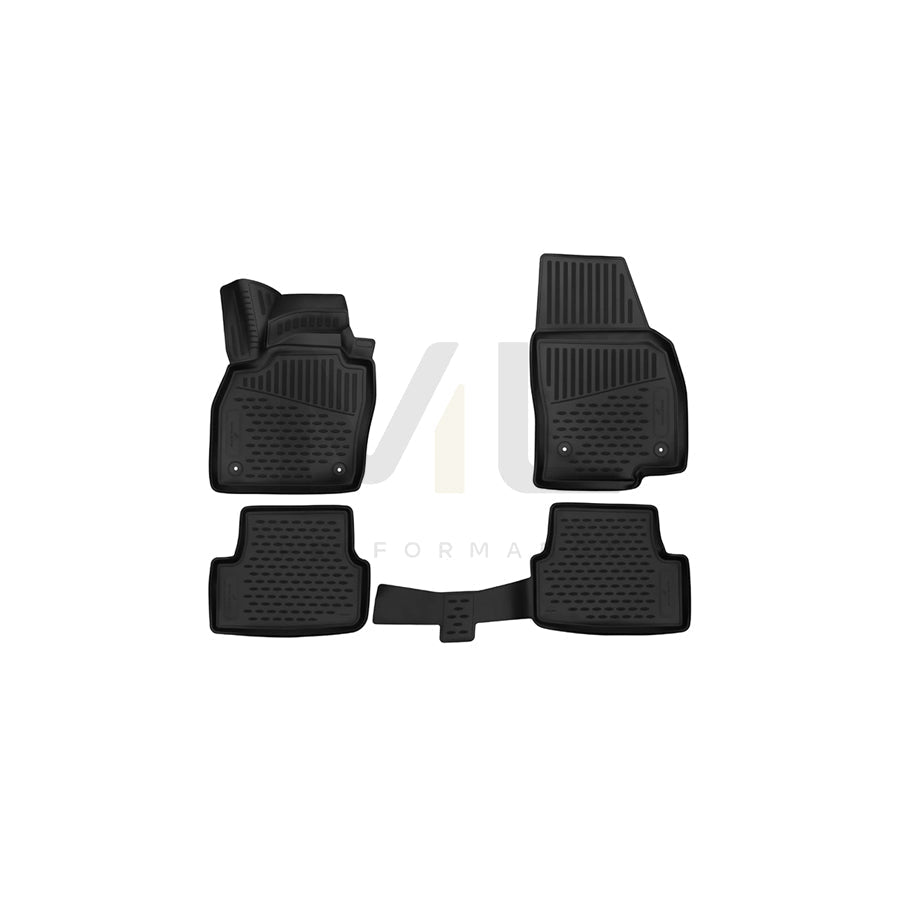 WALSER Tailored, XTR 75150 Floor mat set Elastomer, Centre, Front and Rear