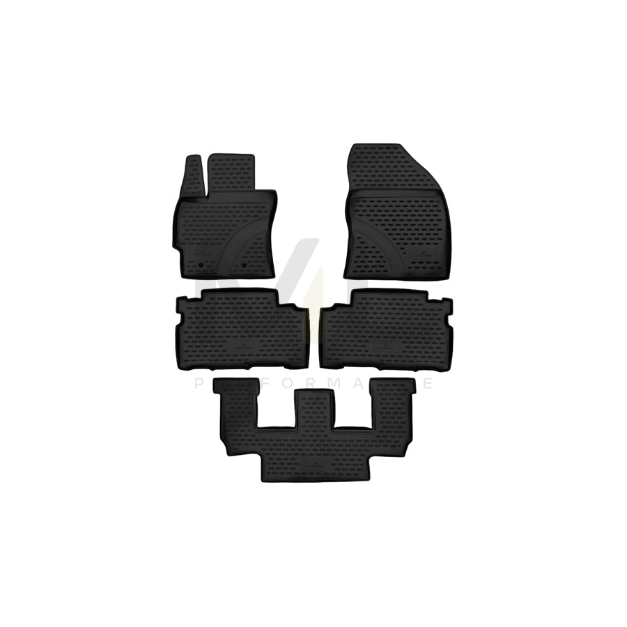 WALSER Tailored, XTR 75152 Floor mat set Elastomer, Centre, Front and Rear