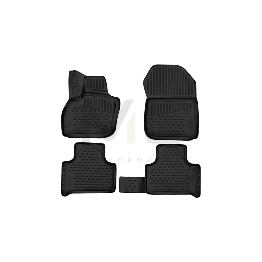 WALSER Tailored, XTR 75154 Floor mat set Elastomer, Front and Rear, Black